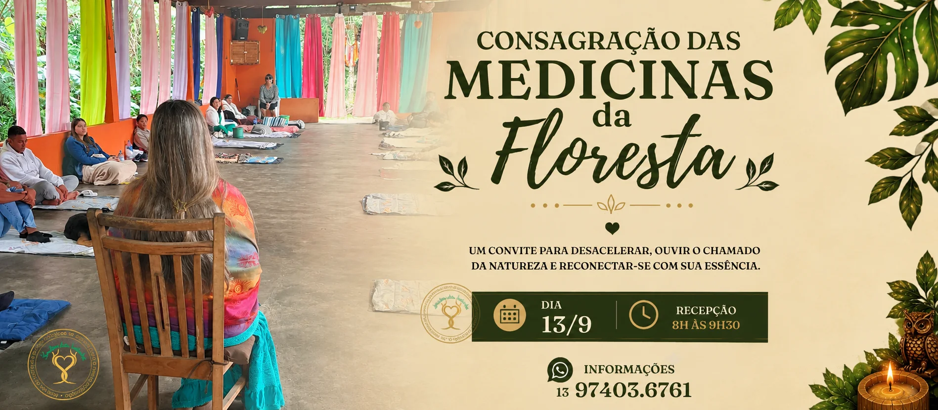 Cronograma de atividades no espaço Jardim das Vertentes