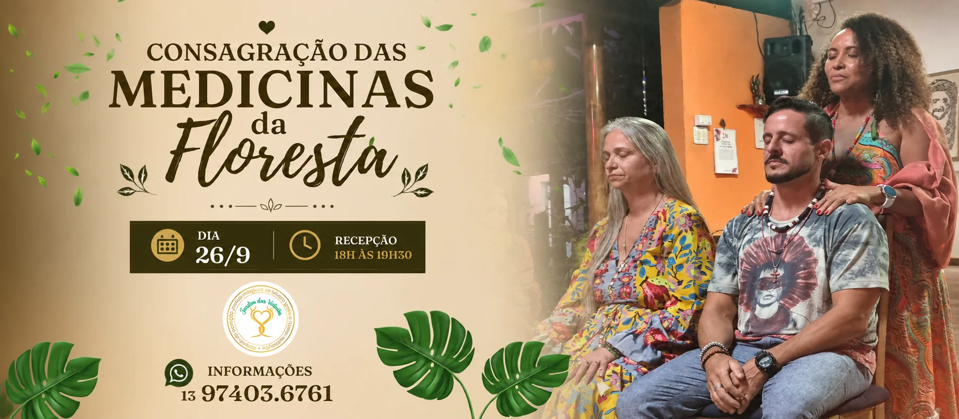 Cronograma de atividades no espaço Jardim das Vertentes