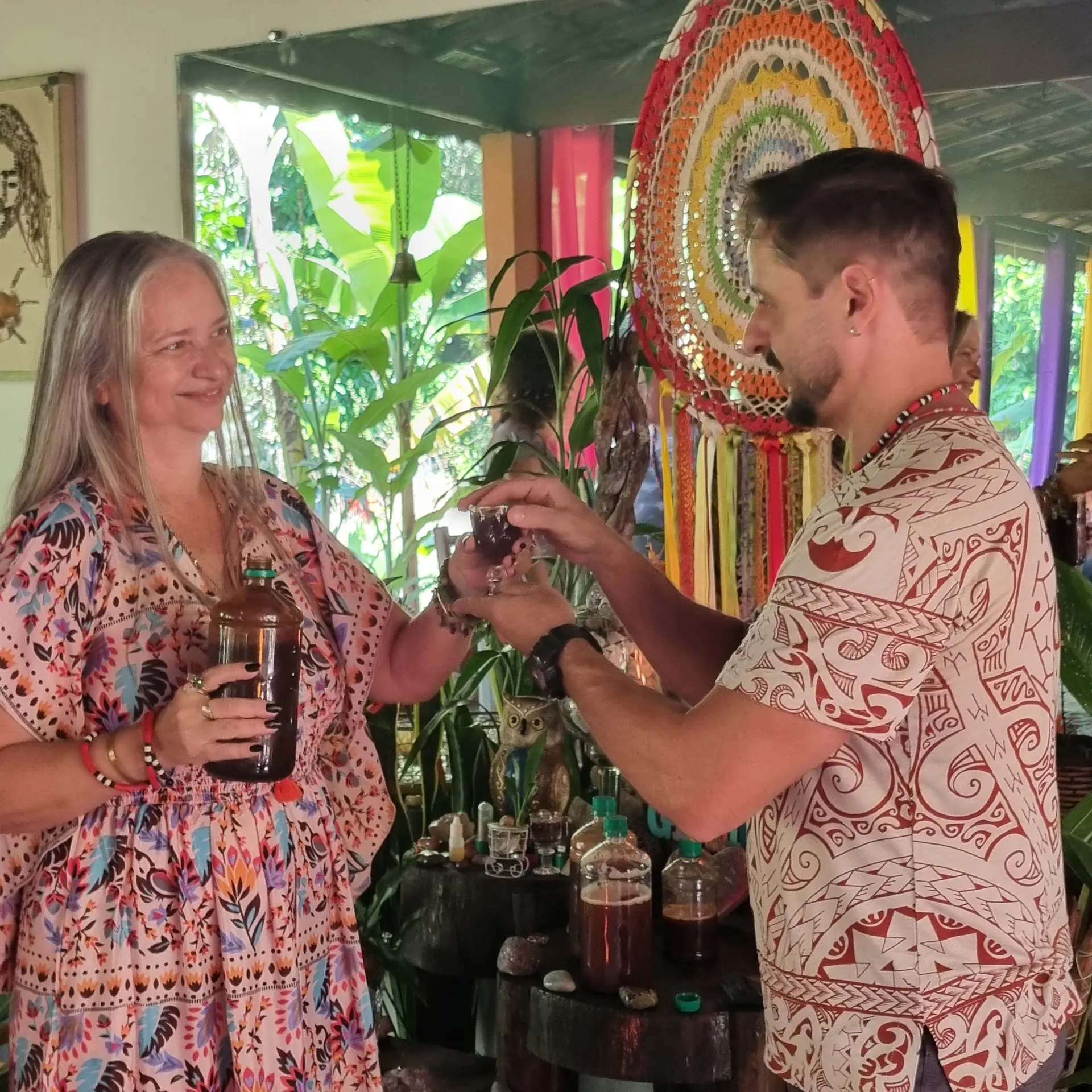 Registro da medicina sagrada Ayahuasca no espaço Jardim das Vertentes